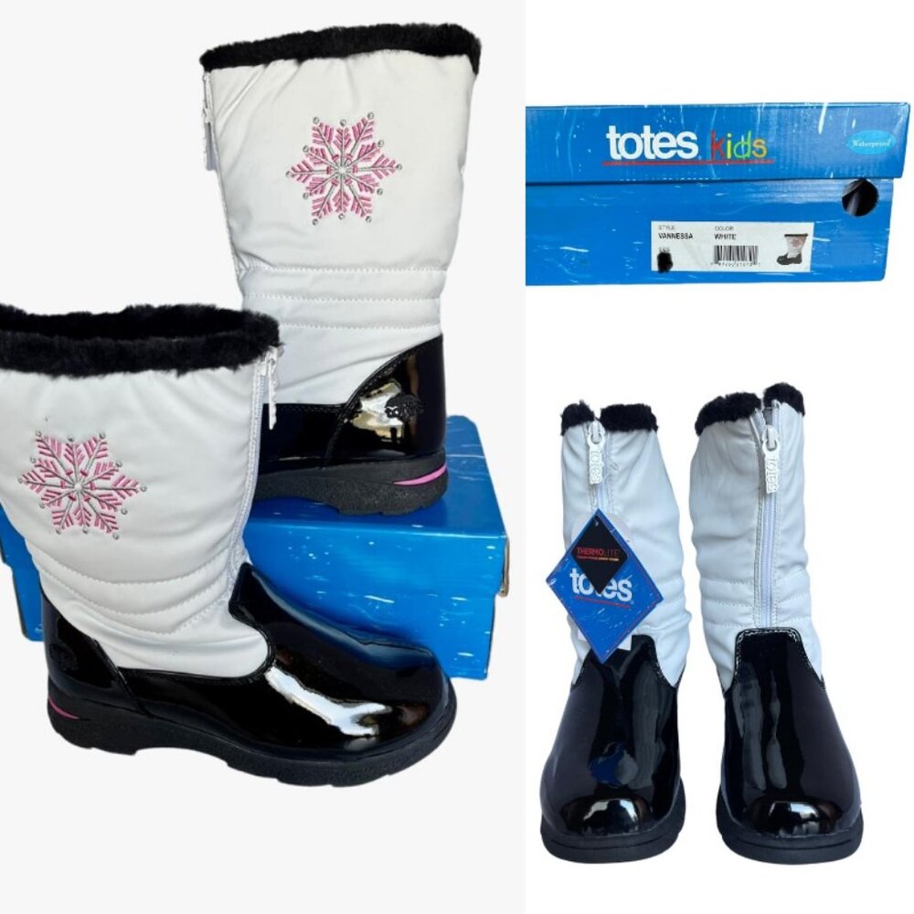 💎✨NEW WITH TAG✨💎Totes Kids VANESSA White Boots size 6 for big girls